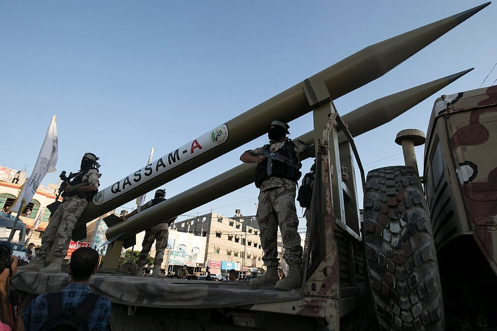 Hamás y otros grupos militantes palestinos tienen un amplio rango de misiles.