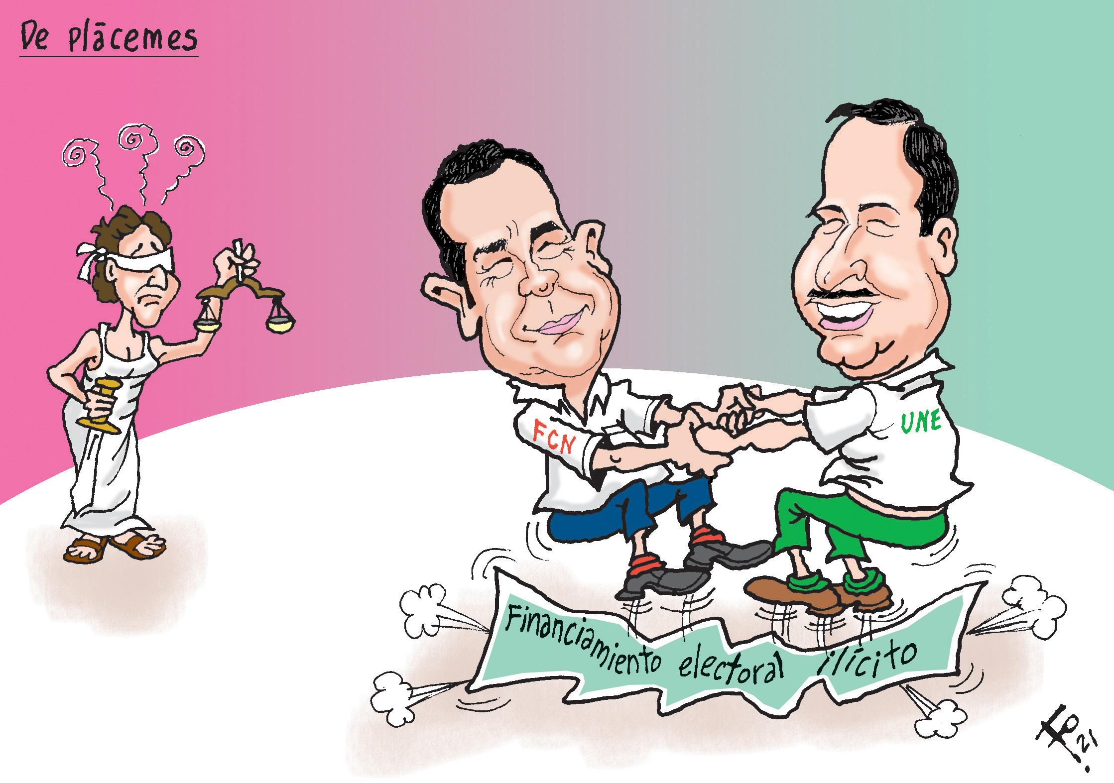 Personajes: Jimmy Morales y Mario Leal.