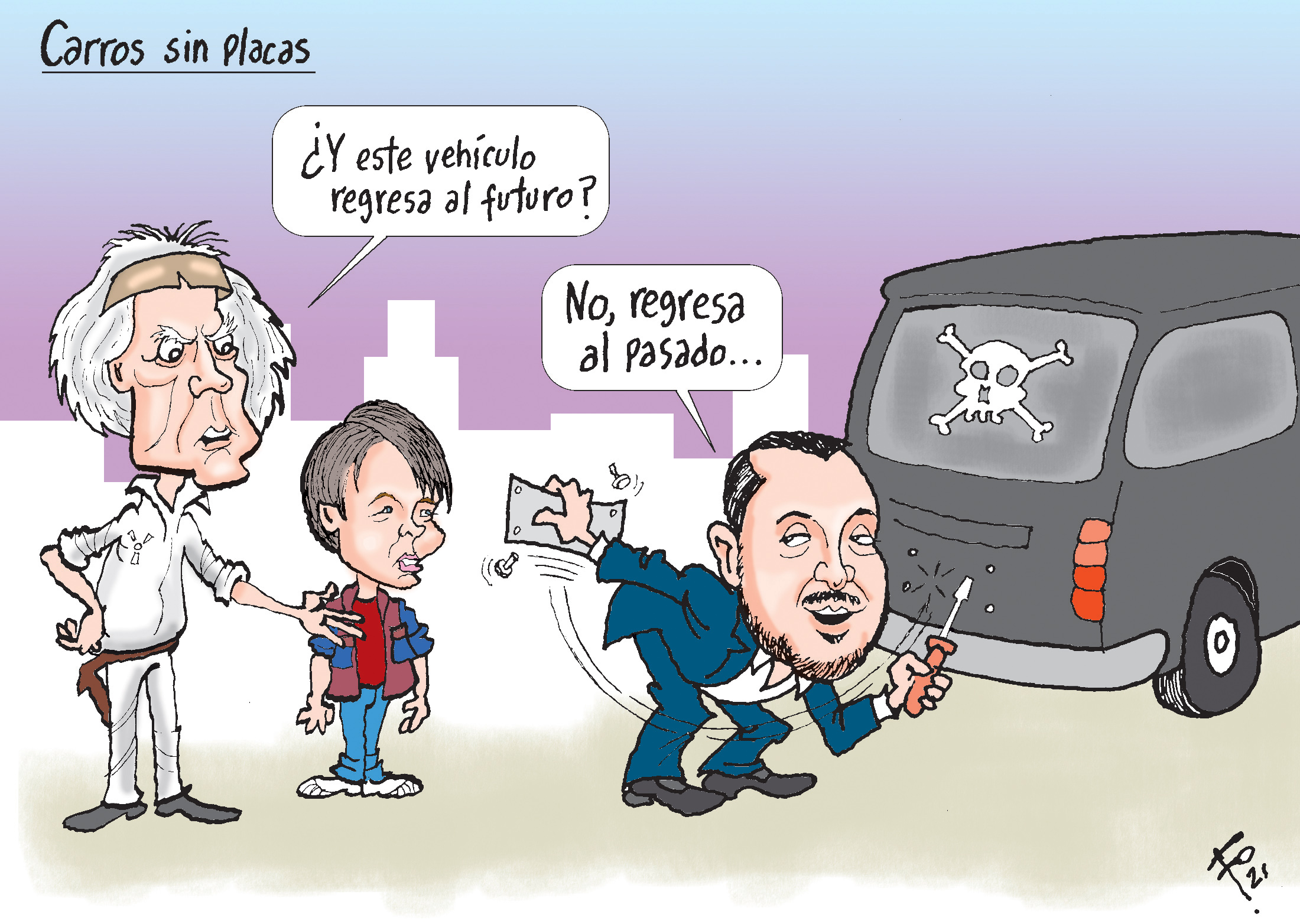 Personajes: Christopher Lloyd, Michael Fox y Gendry Reyes.