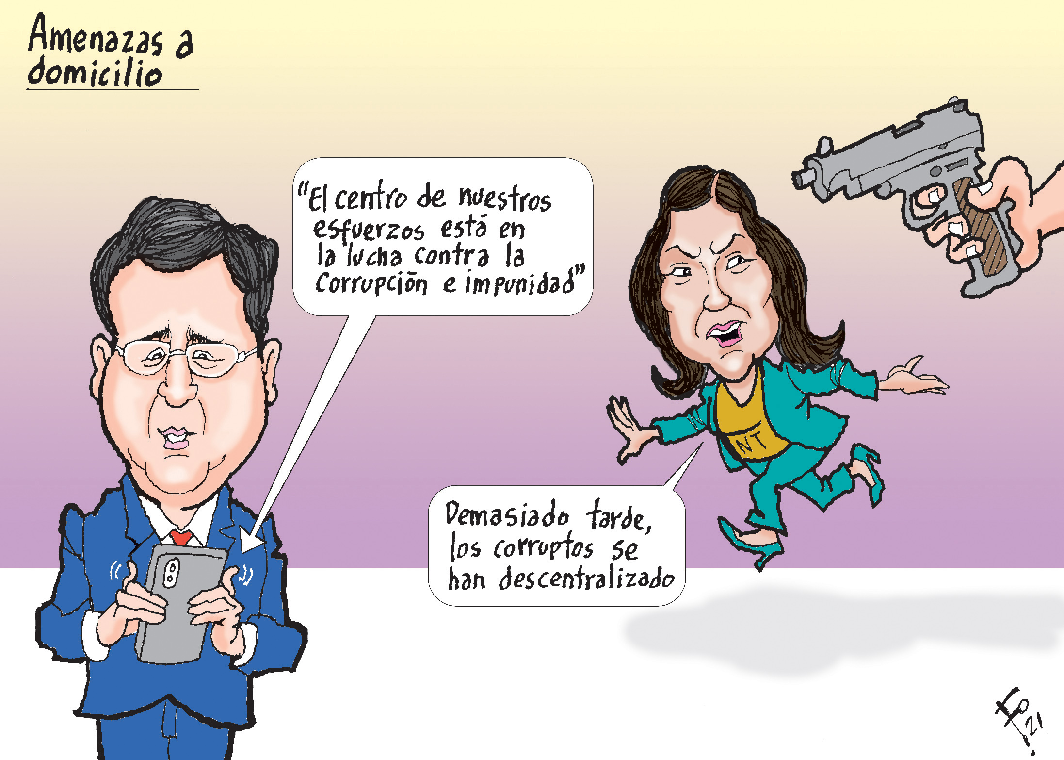 Personajes: Ricardo Zuñiga y Norma Torres.
