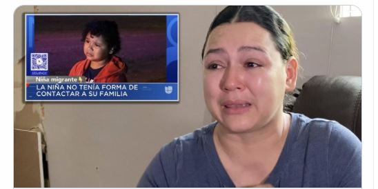 Niña de 8 años cruza sola la frontera de EE. UU. y su madre se entera al ver su foto en la televisión