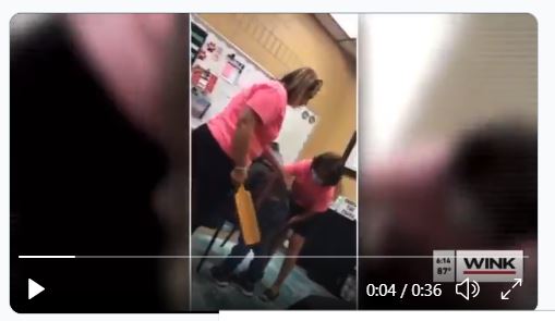 La agresión contra una niña en una escuela primaria de Florida fue grabada por la madre de la víctima. (Foto Prensa Libre: Captura de pantalla)