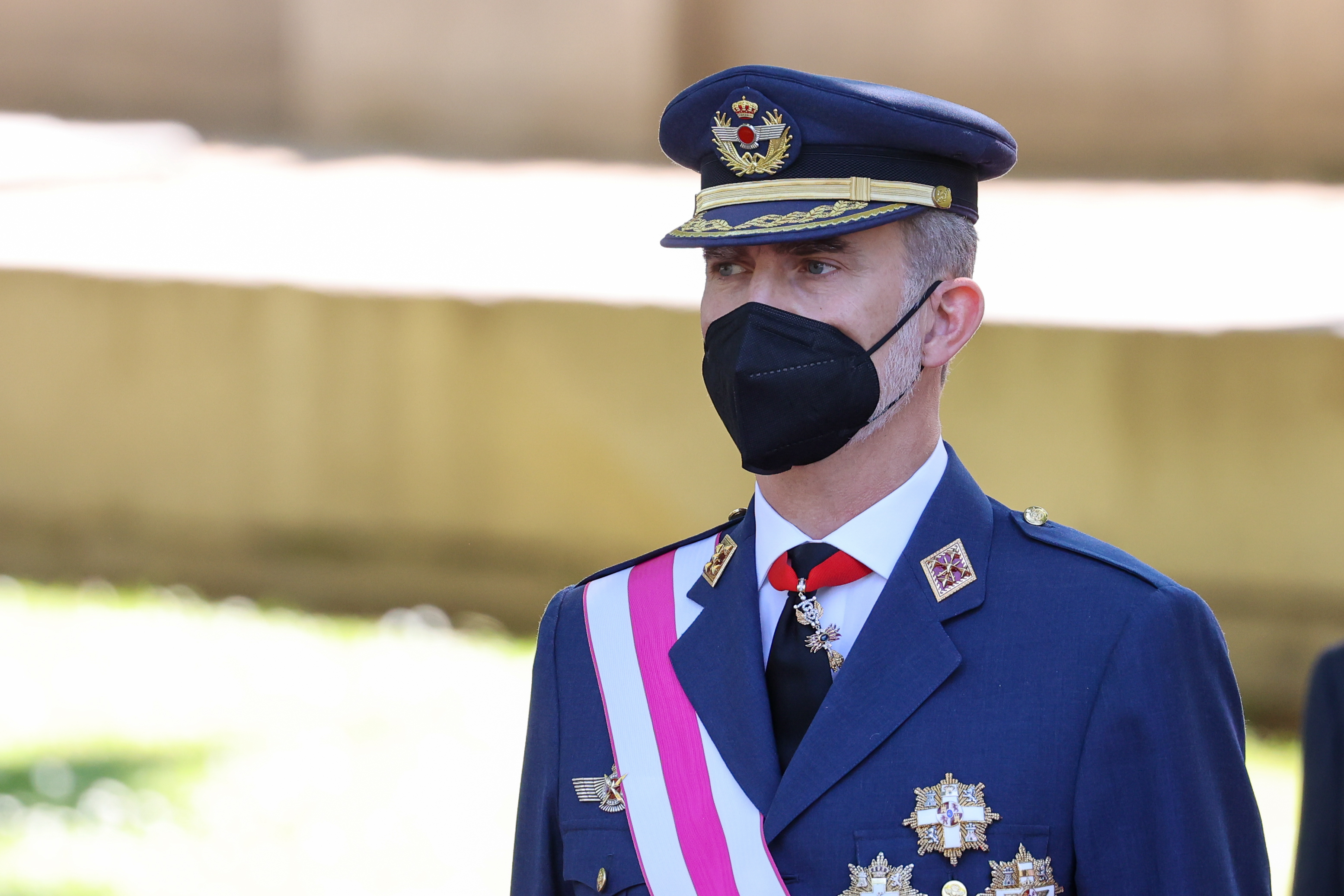 El Rey Felipe durante el acto central del "Día de las Fuerzas Armadas 2021", a 29 de mayo de 2021, en Madrid (España).