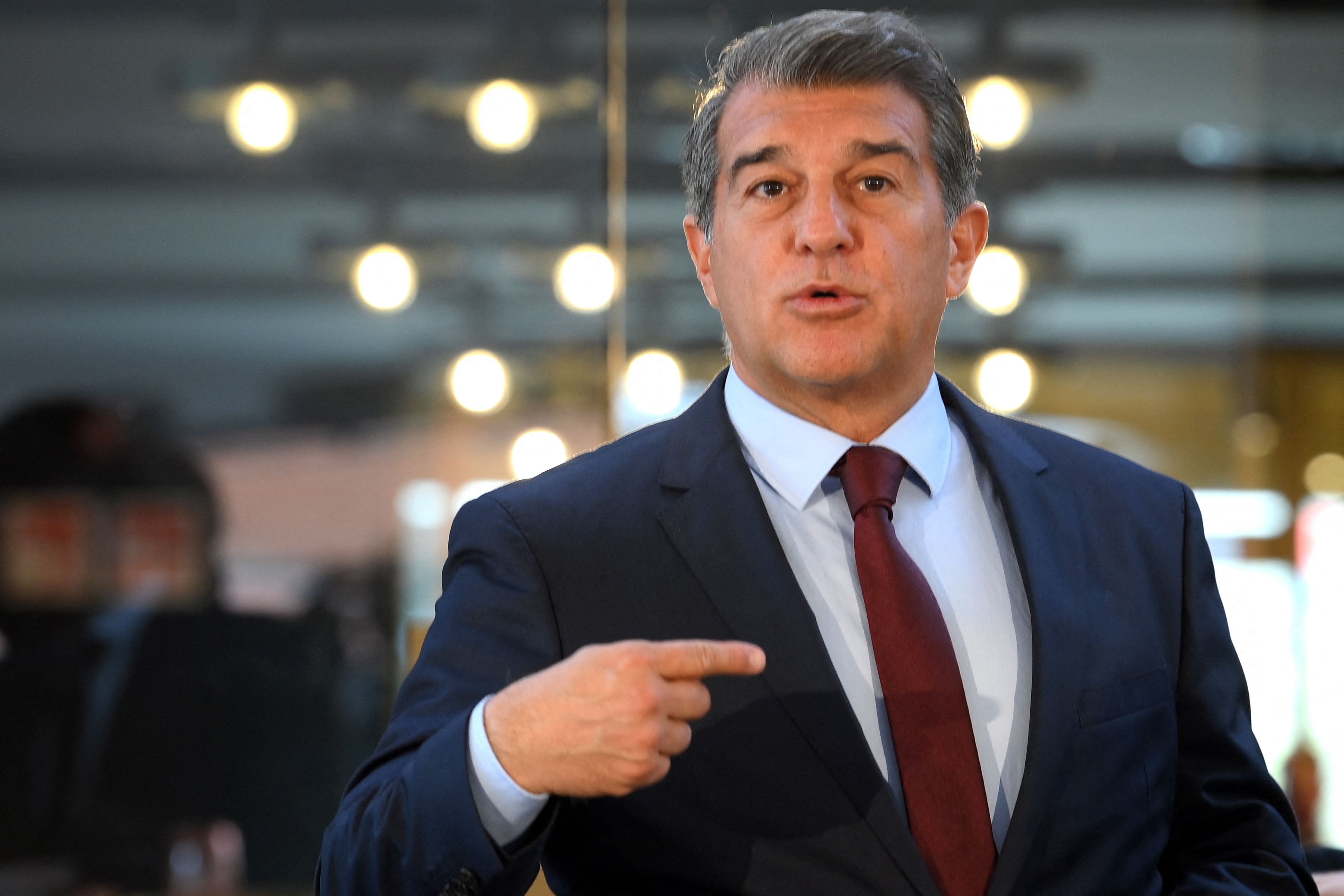 Joan Laporta, presidente del FC Barcelona. (Foto Prensa Libre: AFP)