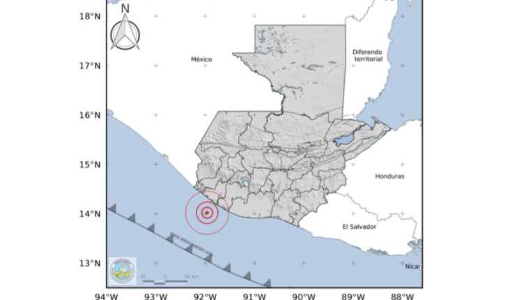 El temblor de este 10 de mayo de 2021 tuvo como epicentro el Pacífico, frente a Retalhuleu. (Foto Prensa Libre: Insivumeh)