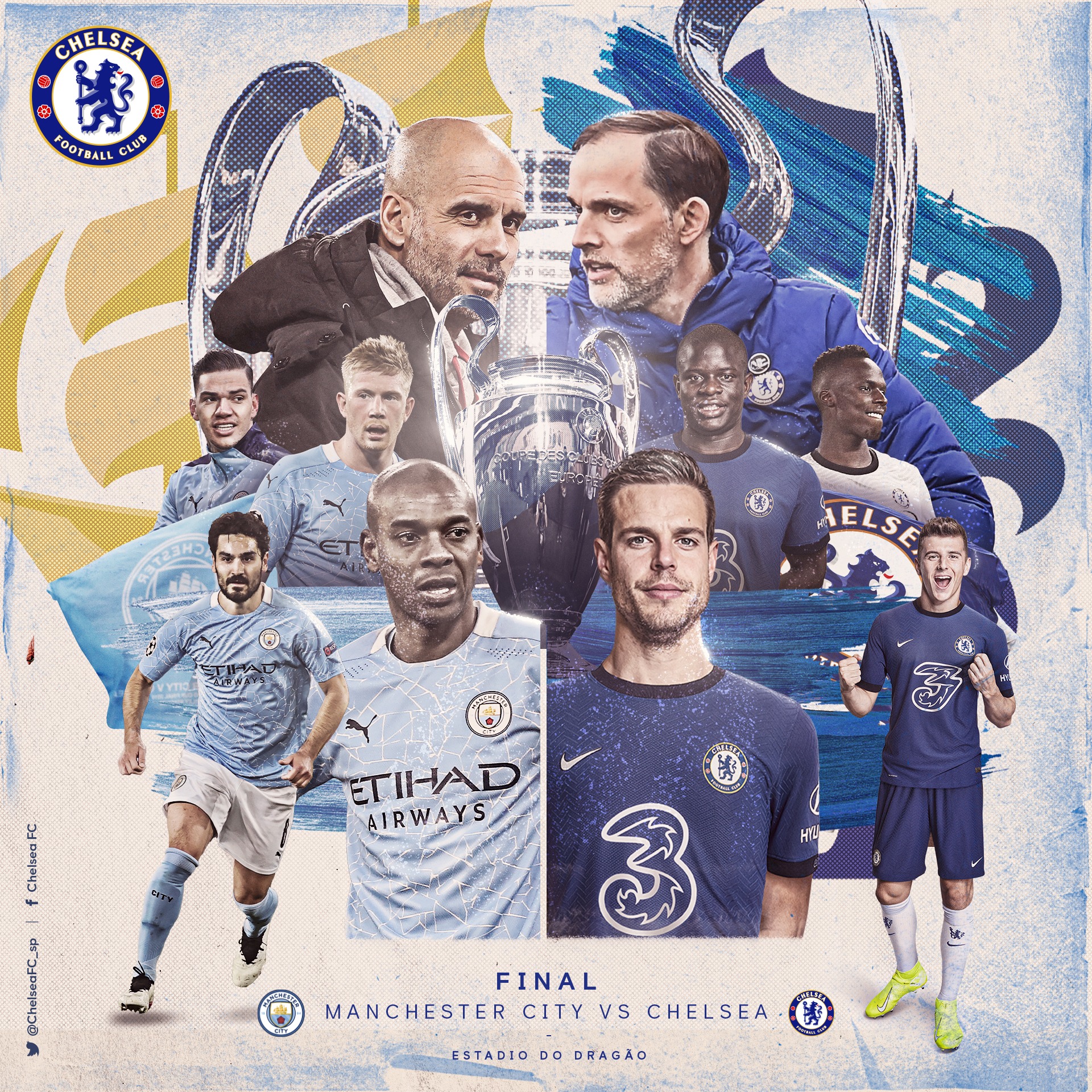Manchester City enfrenta este domingo al Chelsea en al final de la Liga de Campeones de Europa. (Foto Prensa Libre).