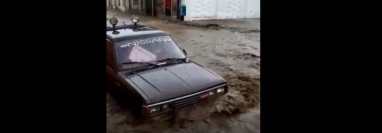 Inundaciones en Xela este sábado 22 de mayo de 2021. (Foto Prensa Libre: Colaboración)