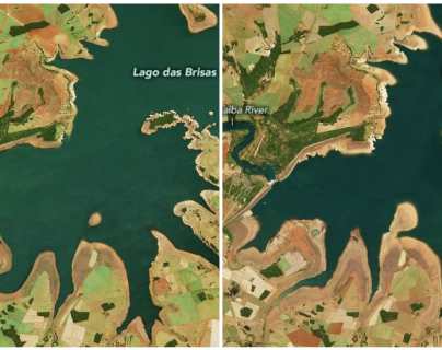 Las imágenes de la NASA que muestran la mayor sequía en casi un siglo en Brasil
