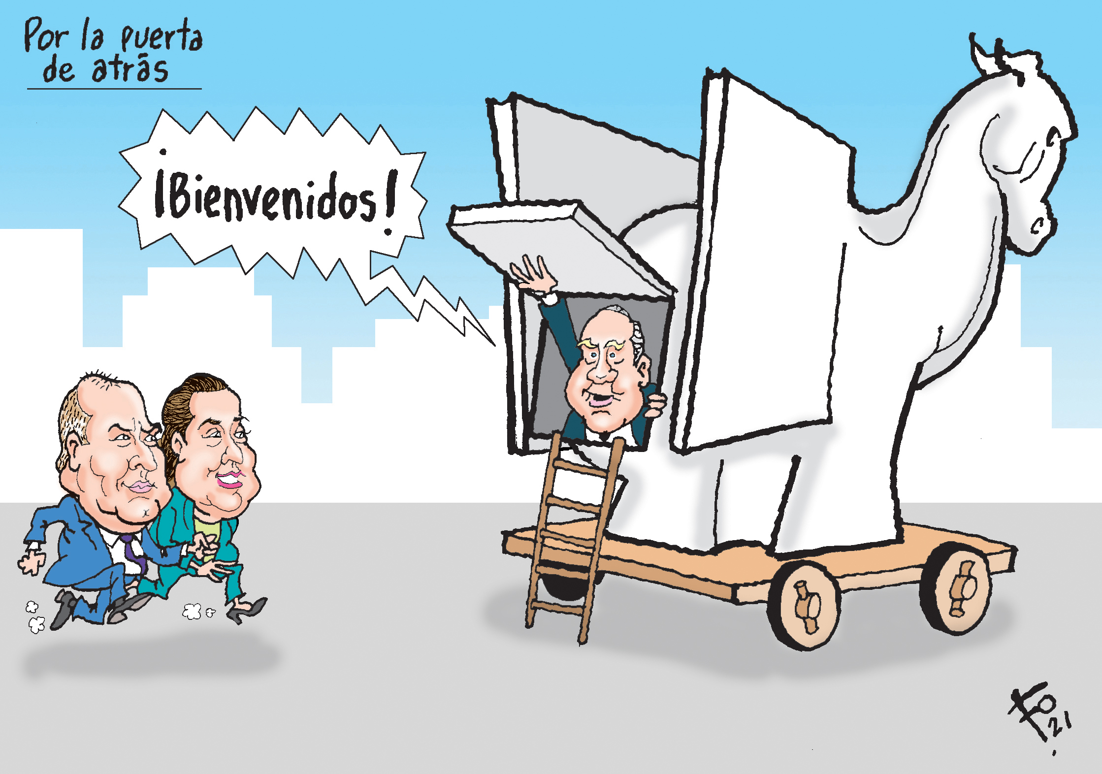 Personajes: Nester Vásquez y Claudia Paniagua.