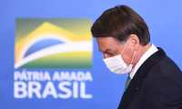 El presidente de Brasil, Jair Bolsonaro, apoya que la Copa America 2021 se lleve a cabo en su país. Foto Prensa Libre: AFP.