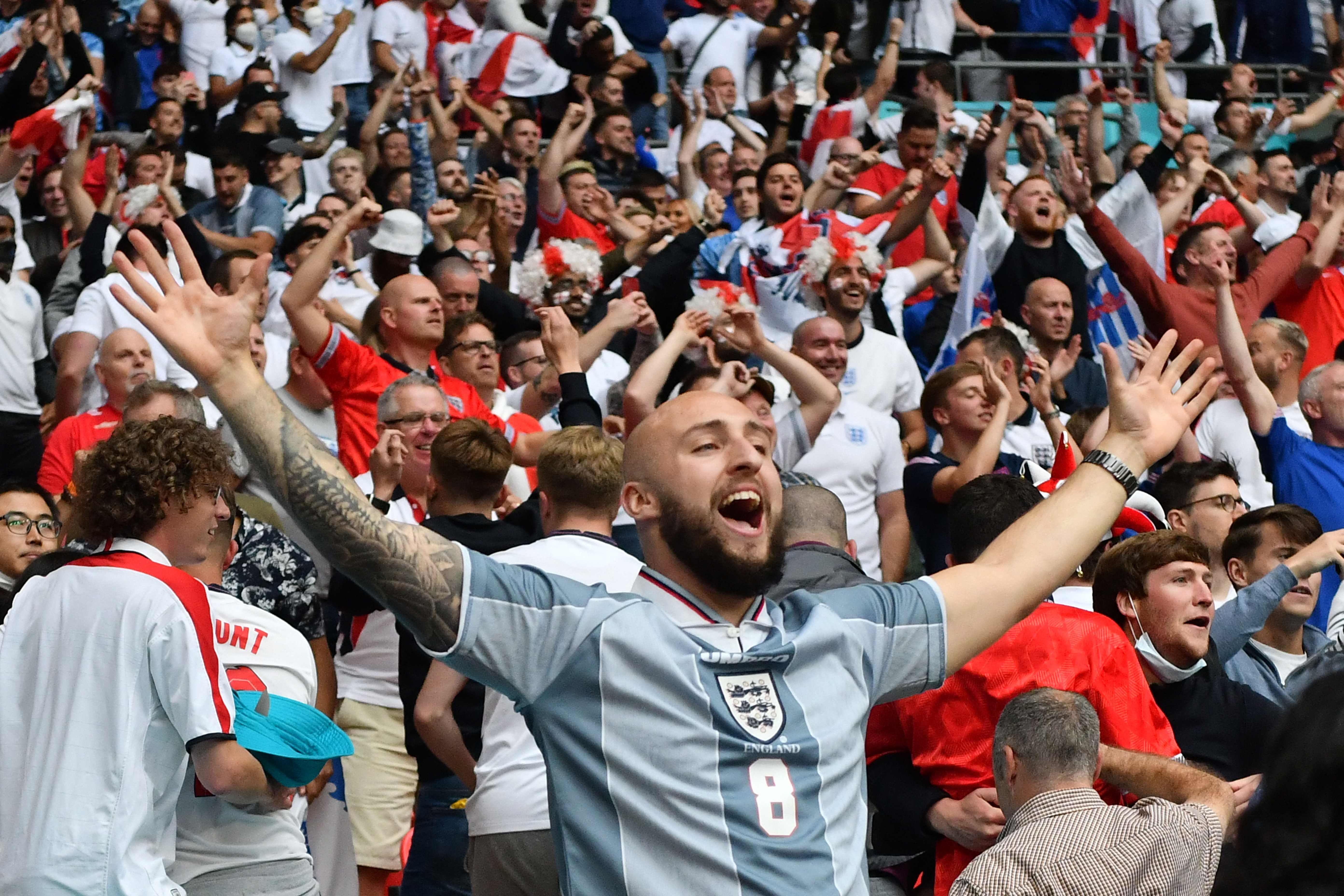 Los aficionados de la Euro presenciarán dos vibrantes juegos en el estadio Wembley en Londres. Foto Prensa Libre: AFP.