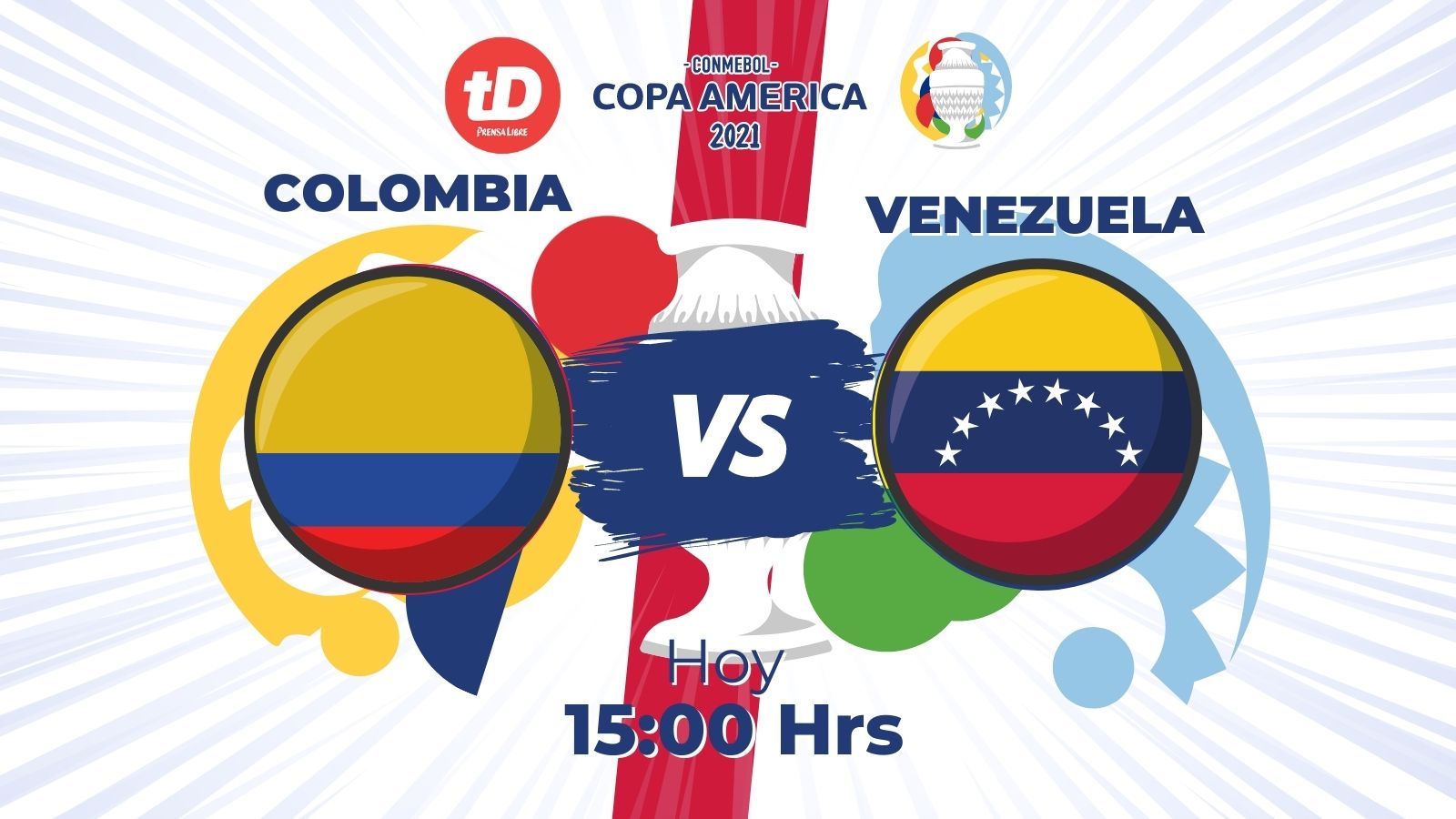 Colombia recibe a Venezuela en la Copa América 2021. (Foto Prensa Libre).