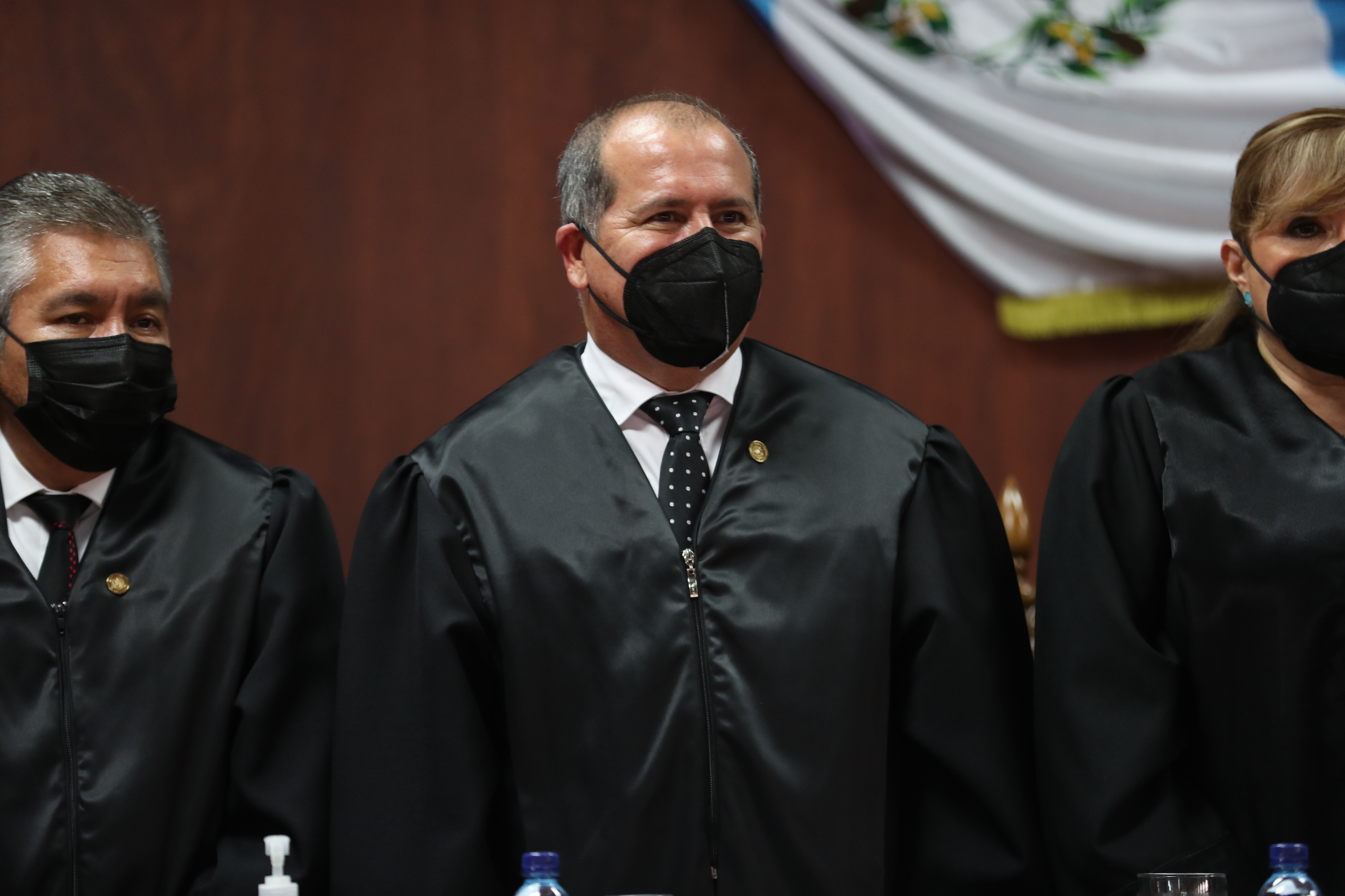 Nester Vasquez Pimentel, magistrado, en la Toma de posesin del magistrados, Claudia Paniagua, como magistrada suplente, acto que se llevo acabo en la Corte de Constitucionalidad. Fotografa. Erick Avila: 0806/2021