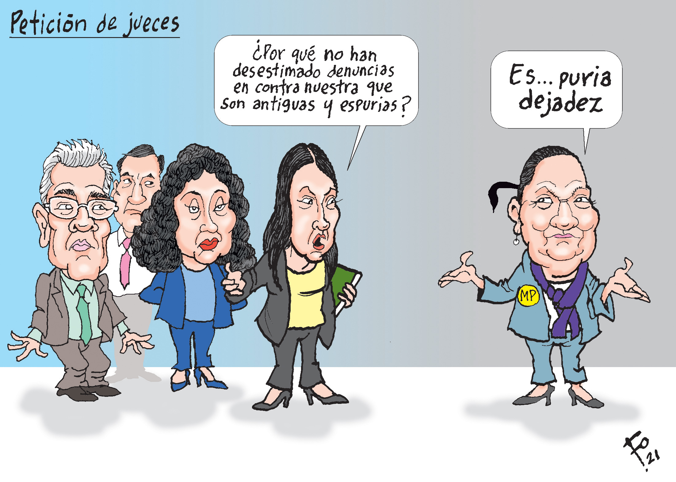 Personajes: Miguel Ángel Gálvez, Pablo Xitumul, Yassmin Barrios, Erika Aifán y Consuelo Porras