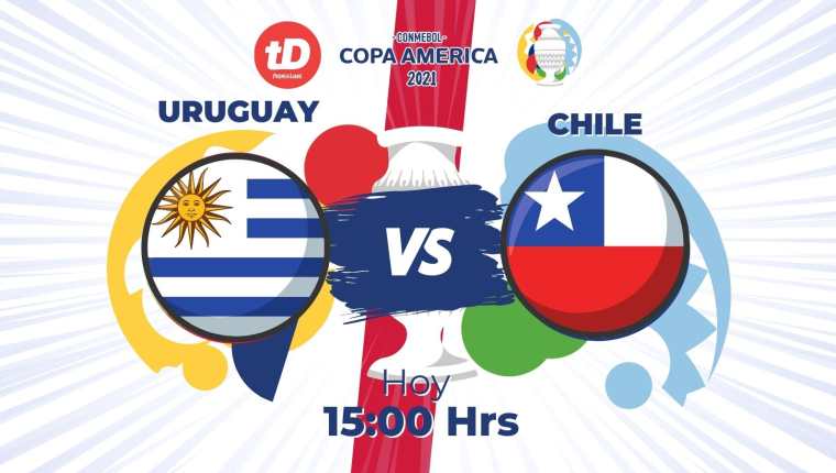 Uruguay enfrenta a Chile en partido por la Copa América 2021. (Foto Prensa Libre).