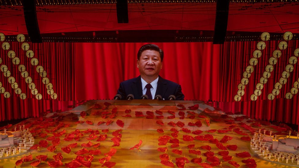 "Nunca permitiremos que alguien intimide, oprima o subyugue a China", dijo Xi Jinping en su discurso. GETTY IMAGES
