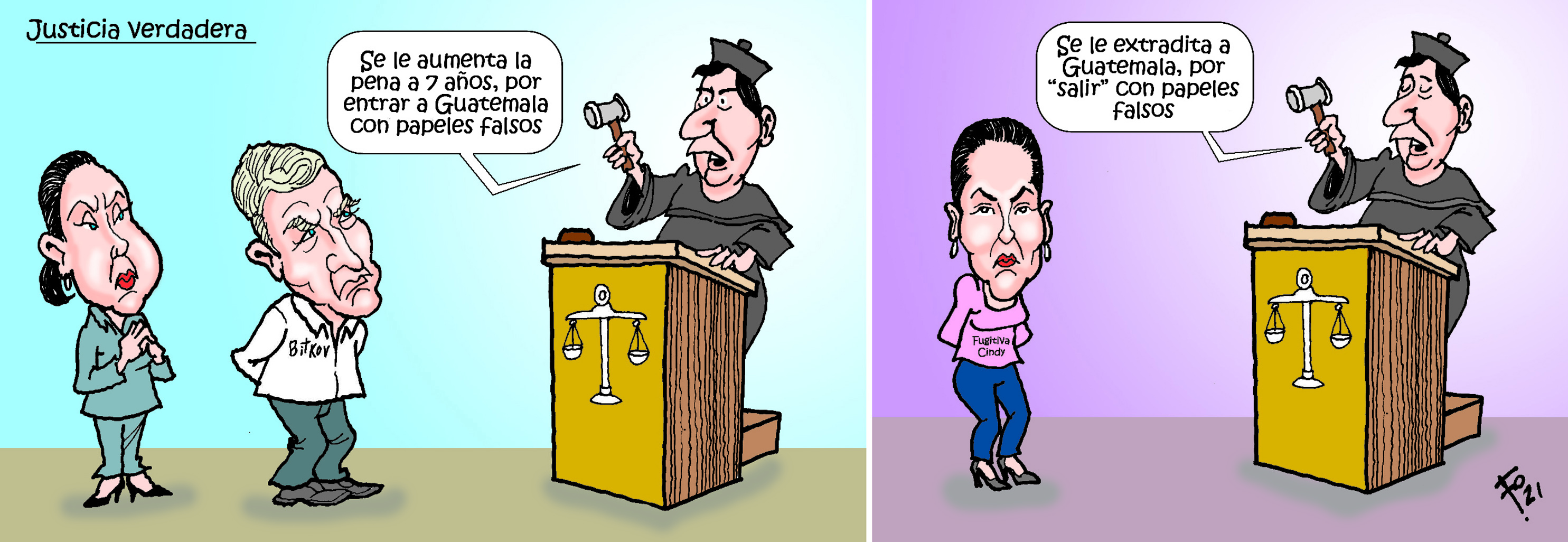 Personajes: Irina Bitkova, Igor Bitkov y Cindy Valencia.