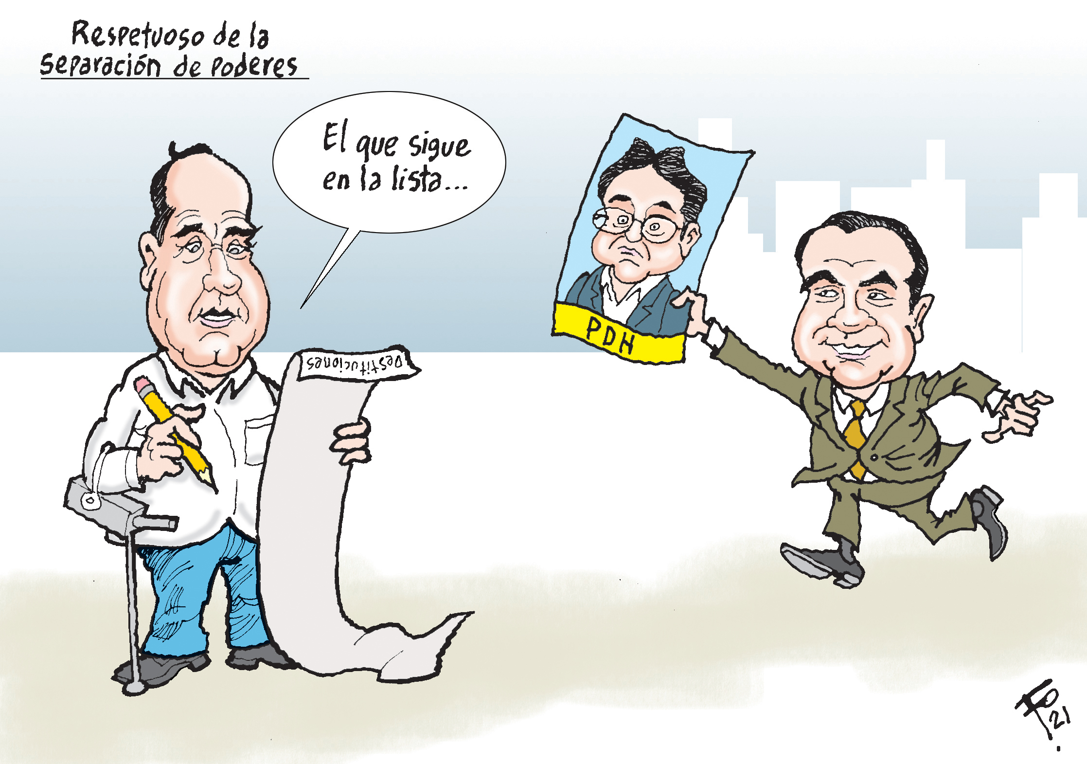Personajes: Alejandro Giammattei, Jordan Rodas y Aníbal Rojas.