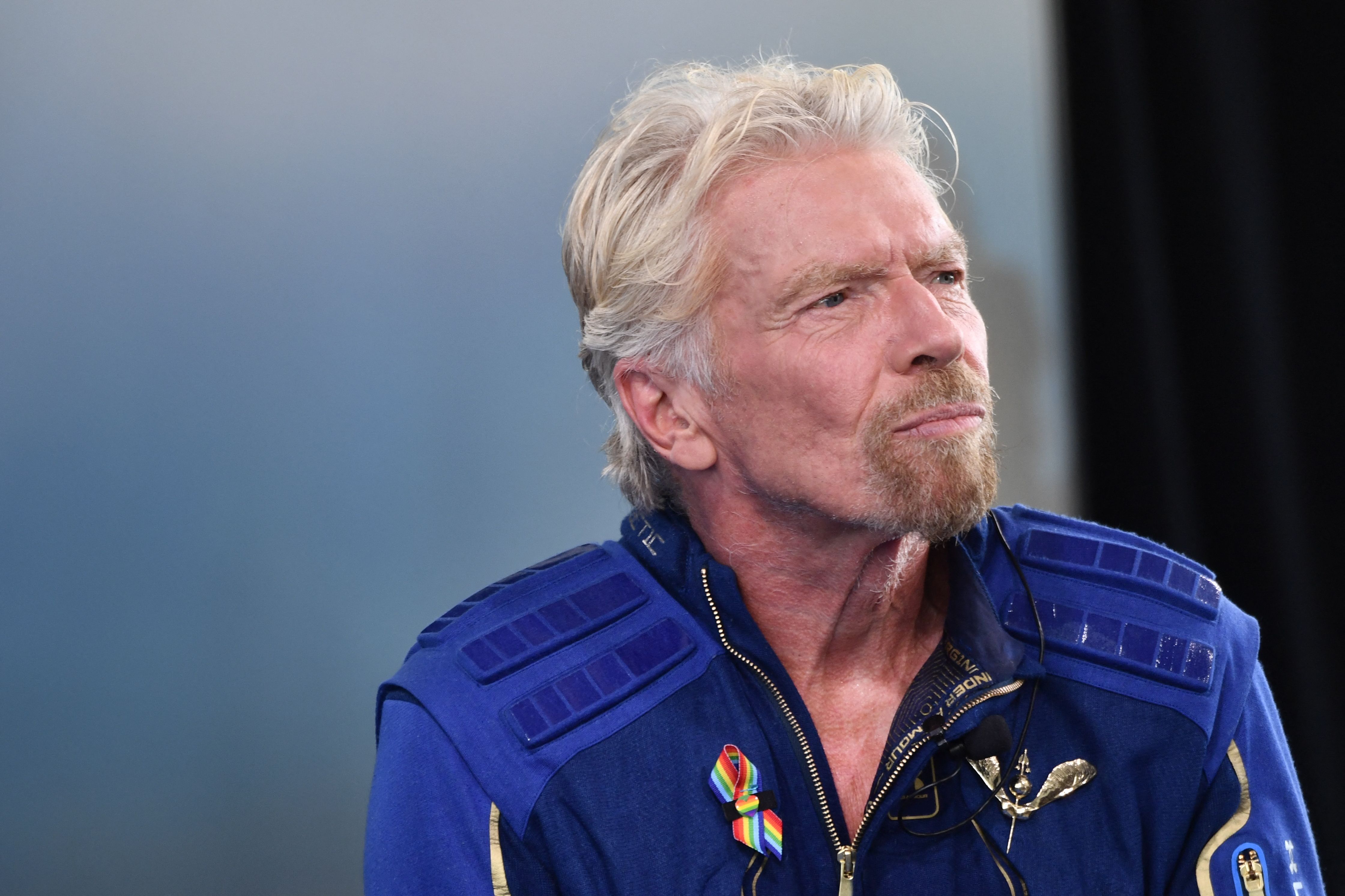 Sir Richard Branson speaks after he flew into space aboard a Virgin Galactic vessel, a voyage he described as the 