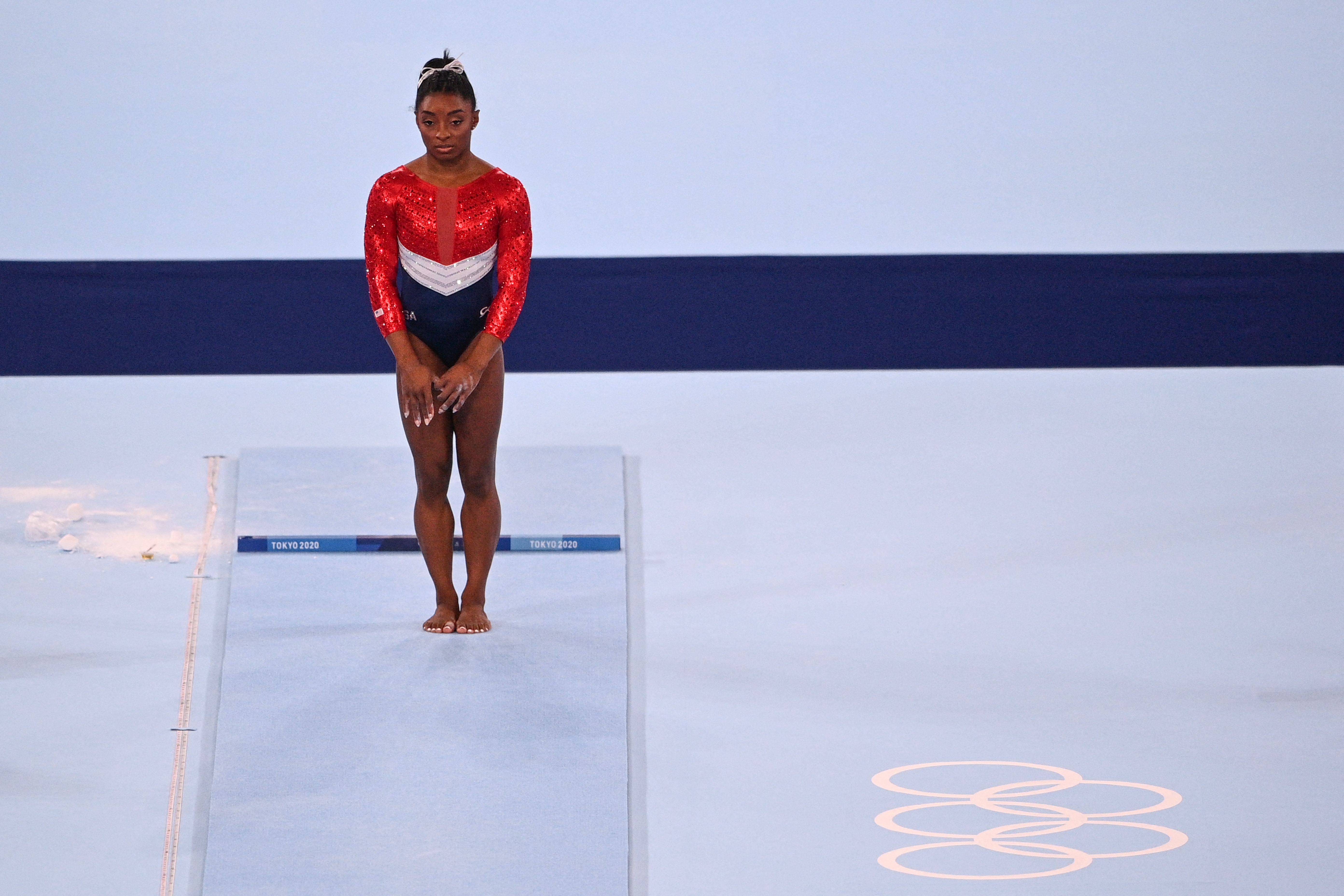 Simone Biles declaró no estar a tope para las competencias. Foto Prensa Libre (AFP)