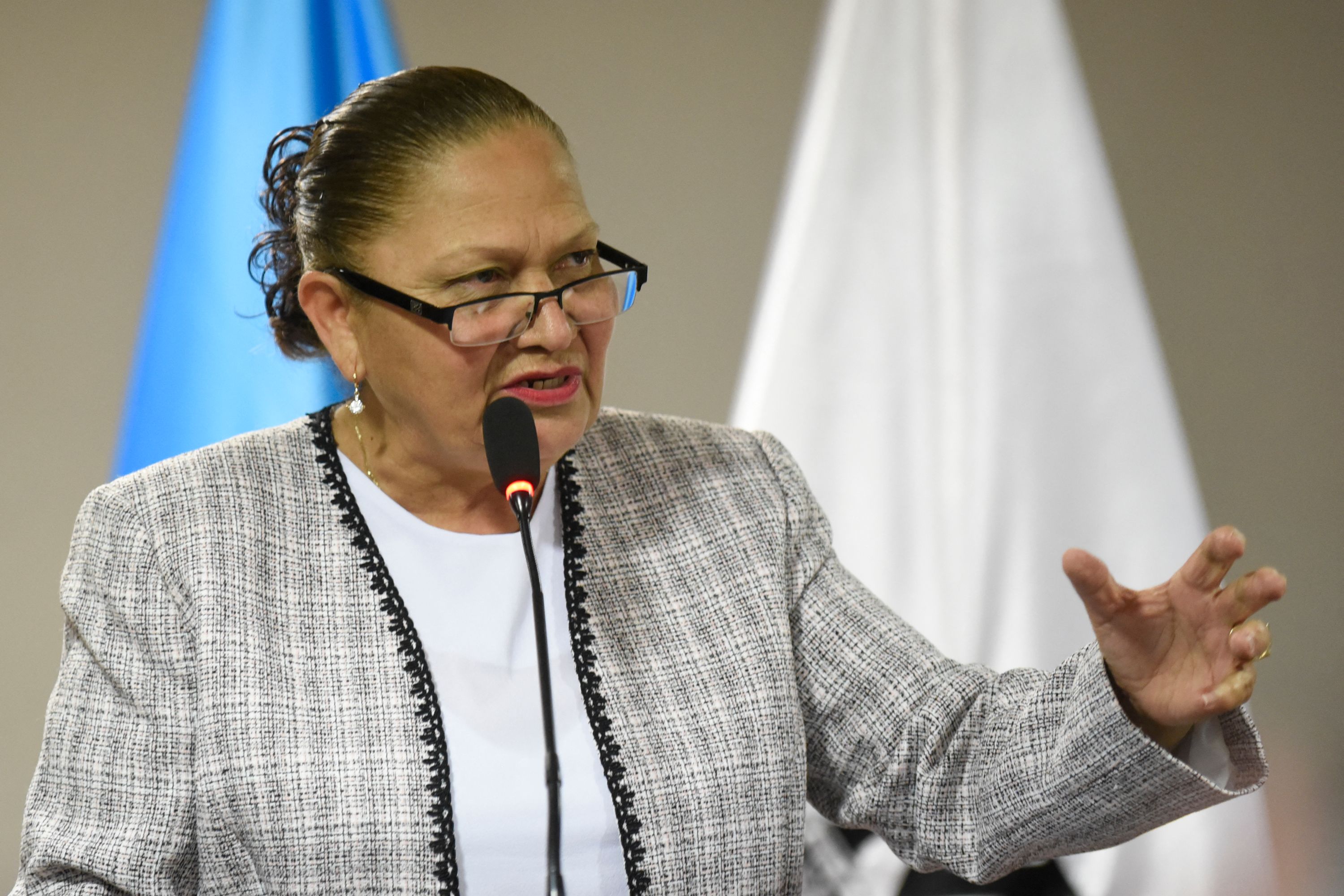 María Consuelo Porras, Fiscal General, finalizará su periodo en mayo de 2022. (Foto Prensa Libre: AFP). 