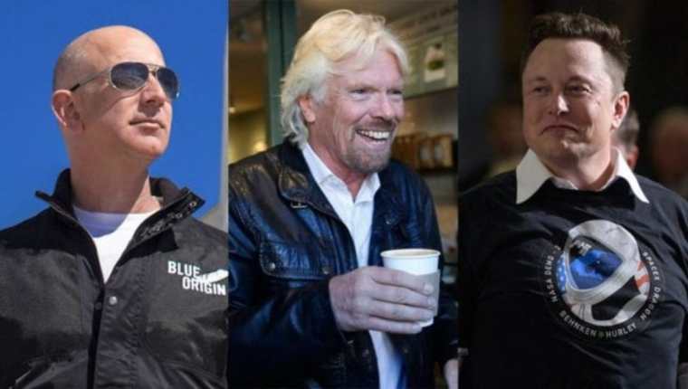 Jeff Bezos, Richard Branson y Elon Musk
