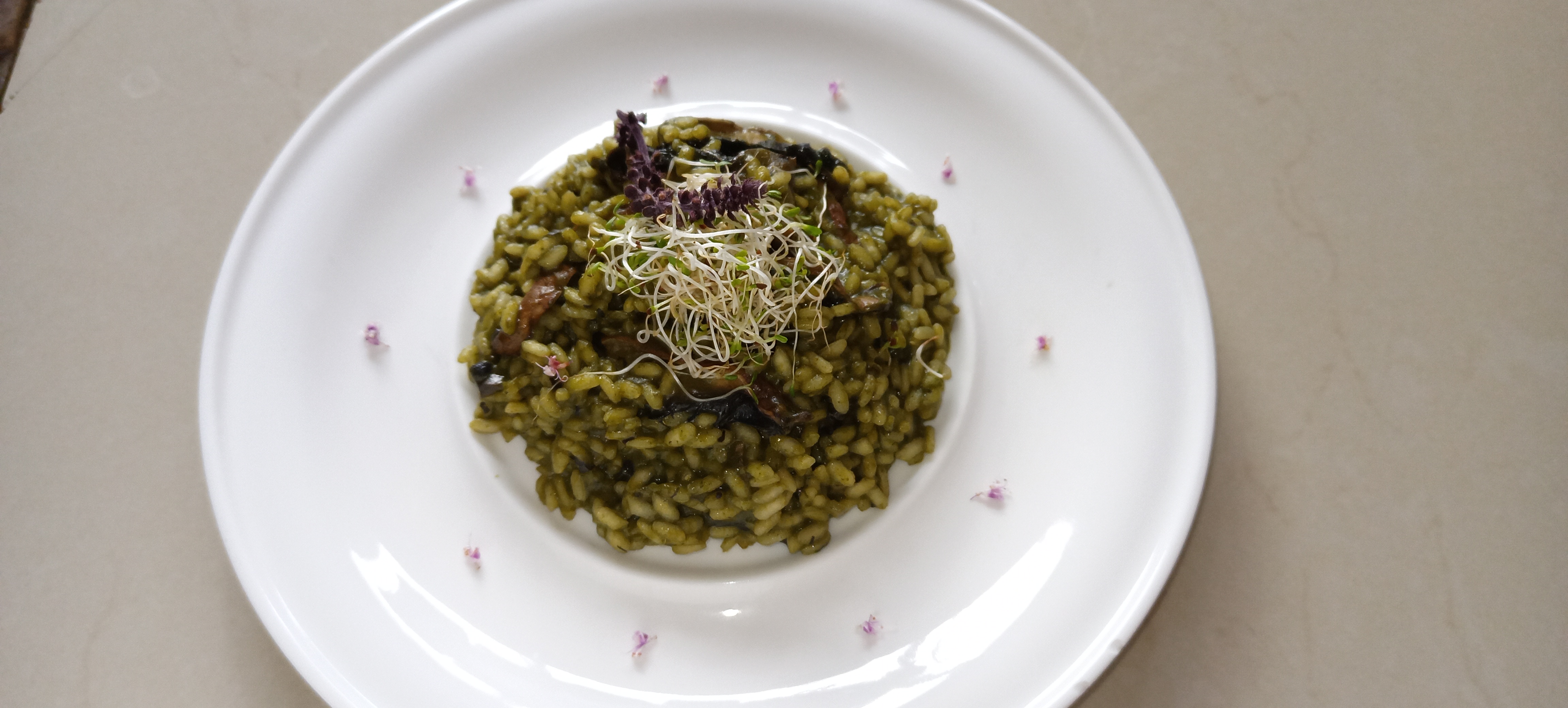 Espléndido risotto con kale