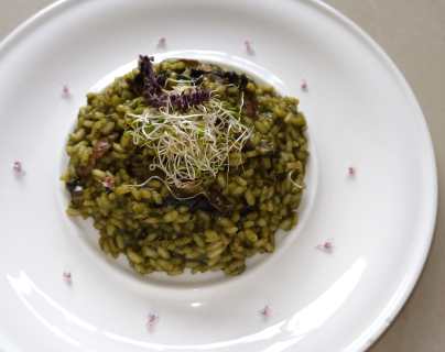 Espléndido risotto con kale