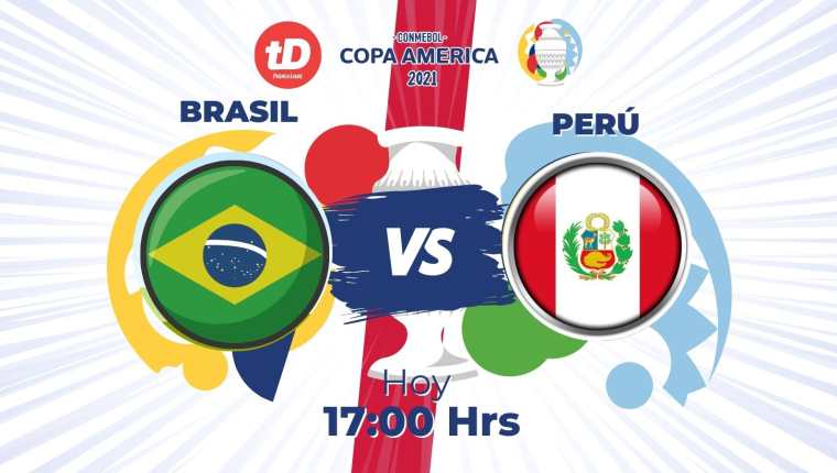 Brasil y Perú chocan en las semifinales de la Copa América 2021. (Foto Prensa Libre).