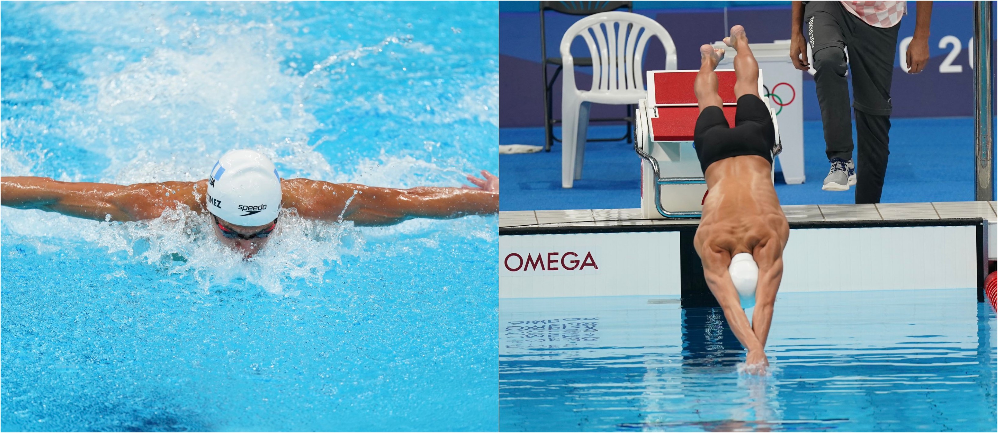 El nadador guatemalteco, Luis Carlos Martínez, se clasificó a semifinales de la disciplina en el estilo mariposa, 100 metros, de Juegos Olímpicos. Fotos COG.