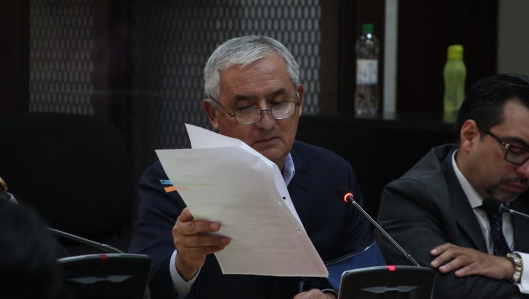 Expresidente Otto Perez Molina pide a juez Miguel Angel Galvez que se le de medida sustitutiva, la cual dicho juez rechaza. En la foto: Otto Perez Molina 23/07/2019 Noe Medina