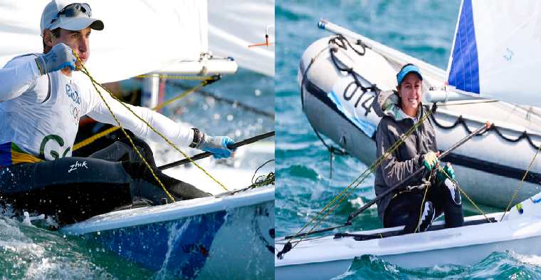 Los hermanos Juan Ignacio e Isabella Maegli Agüero cumplieron seis regatas cada uno en los Juegos Olímpicos de Tokio. Faltan cuatro por disputarse. Foto Prensa Libre: COG.