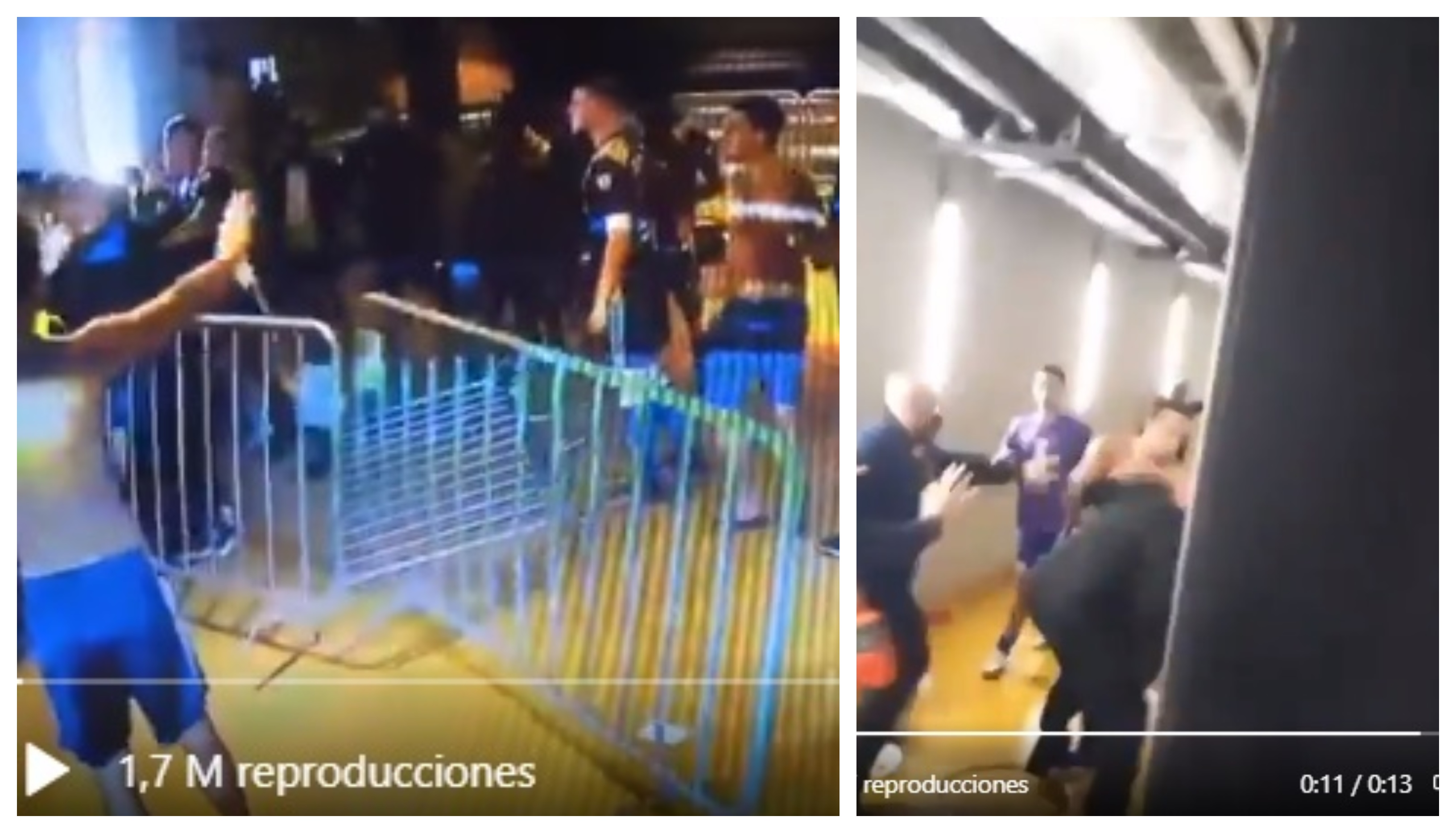 Momentos de tensión se vivieron al final del partido entre Atlético Mineiro y Boca Juniors. (Foto Prensa Libre).