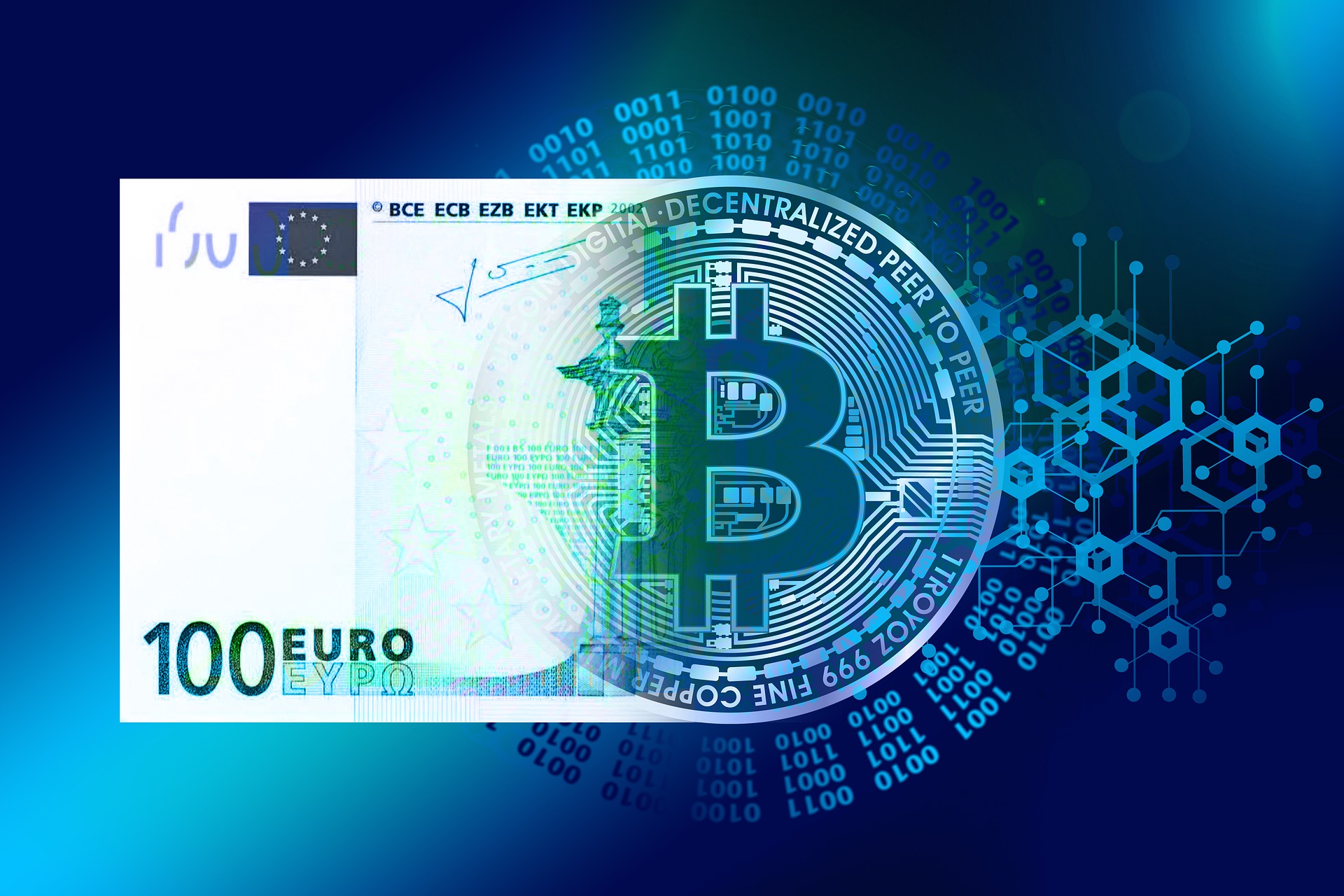 El proyecto del euro digital comienza a tomar forma y sería una alternativa a las criptomonedas. (Foto Prensa Libre: Pixabay)