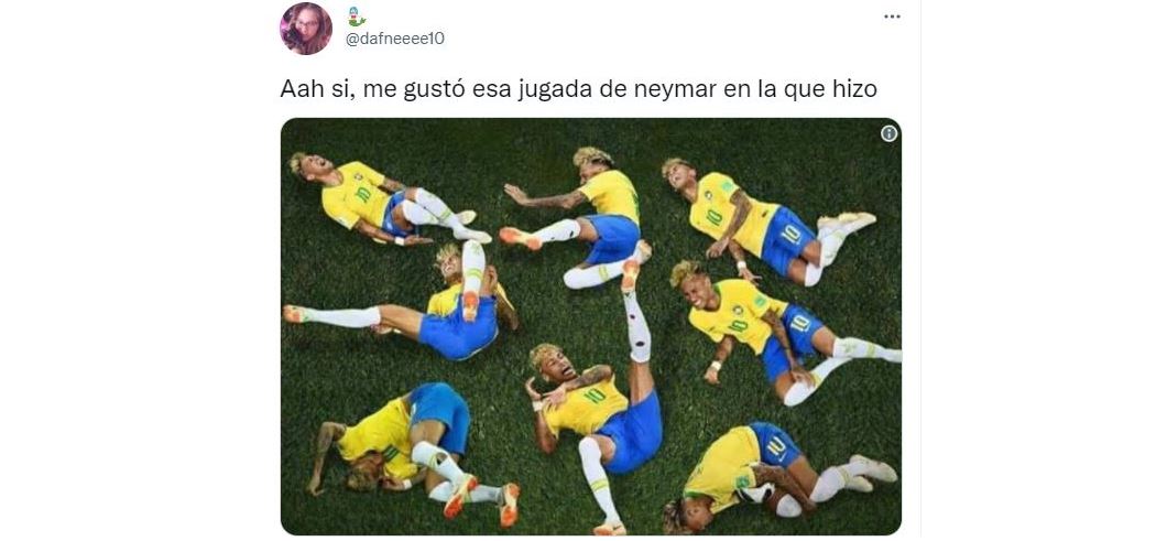 Neymar fue tendencia durante la final de la Copa América, pero no por sus buenas jugadas... (Foto Prensa Libre: Twitter)