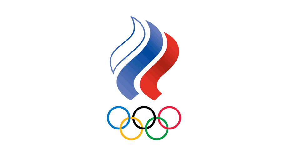 Bandera del Comité Olímpico Ruso, con la cual deberán competir los atletas de Rusia. Foto Prensa Libre.