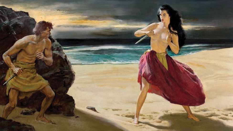 A diferencia de otros casos de piratas, no es fácil encontrar retratos de Grace O'Malley. Pero en el siglo XX artistas como el estadounidense Walter Martin Baumhofer empiezan a imaginarla.