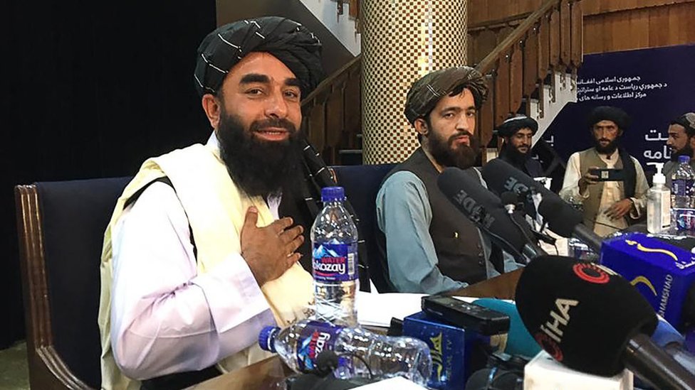 Zabihullah Mujahid es el portavoz de los talibanes.