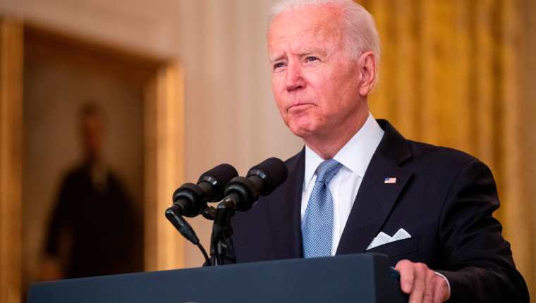 Joe Biden habló este lunes sobre la situación en Afganistán.(Foto Prensa Libre: EFE)