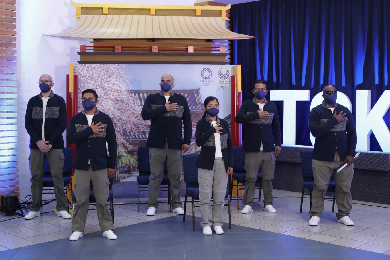 Autoridades deportivas de Guatemala juramentaron este 12 de agosto a la delegación guatemalteca que competirá en los Juegos Paralímpicos de Tokio 2020. Foto Prensa Libre: Esbin García. 