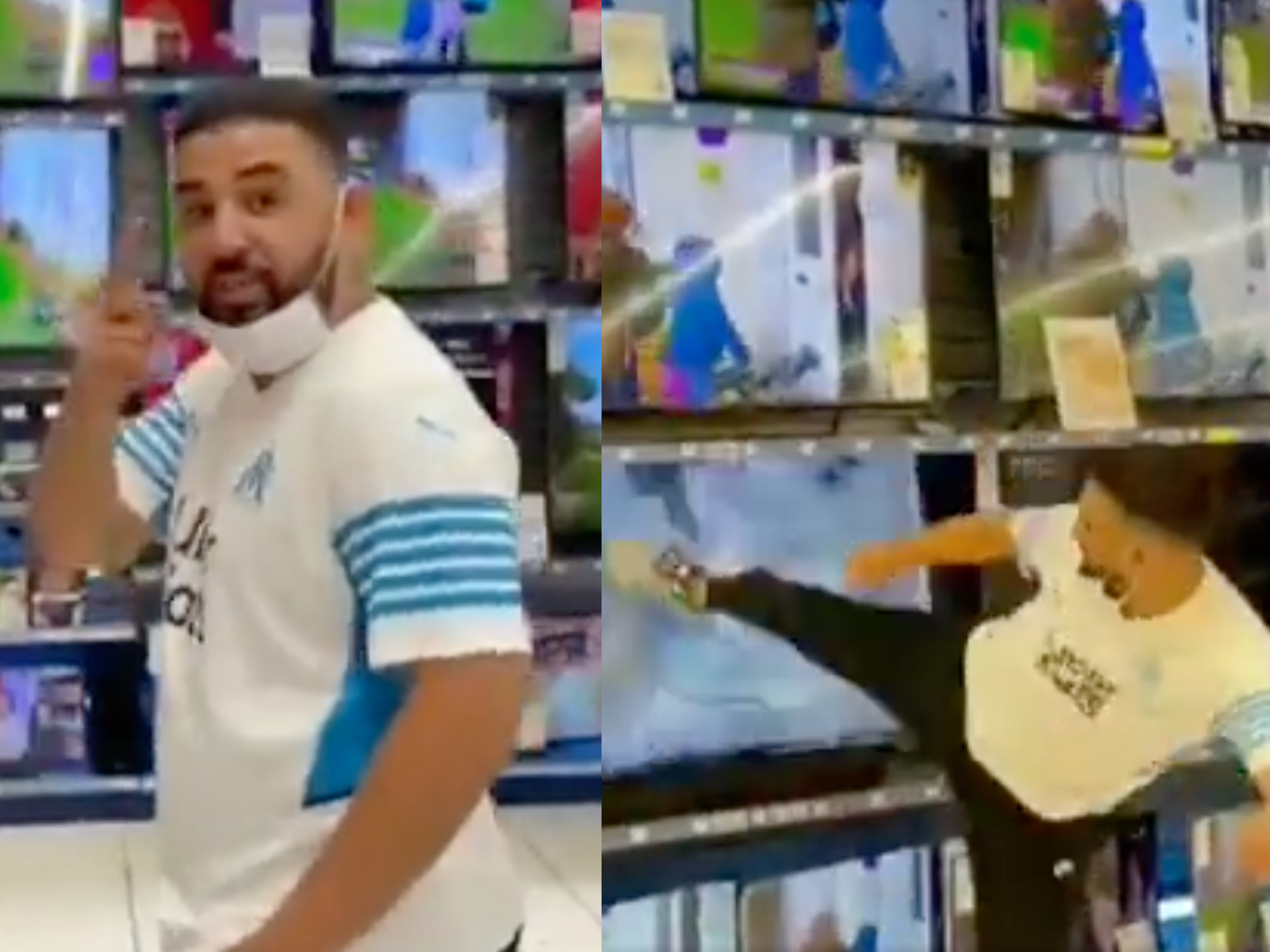 El video se volvió viral gracias a las redes sociales y ha recibido varios comentarios ante el comportamiento del hincha francés. (Foto Prensa Libre: @COPE_AR/Twitter)