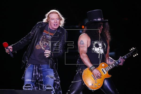 Axl Rose, Slash, y el resto de Guns ´N Roses, presentan el primer sencillo “Absurd”, luego de muchos años de no trabajar en música nueva. (Foto Prensa Libre: EFE)