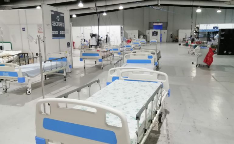 Los hospitales que atienden exclusivamente a pacientes covid, como el del Parque de la Industria, enfrentan problemas de abastecimiento de insumos y medicamentos. (Foto Prensa Libre: Hemeroteca PL)