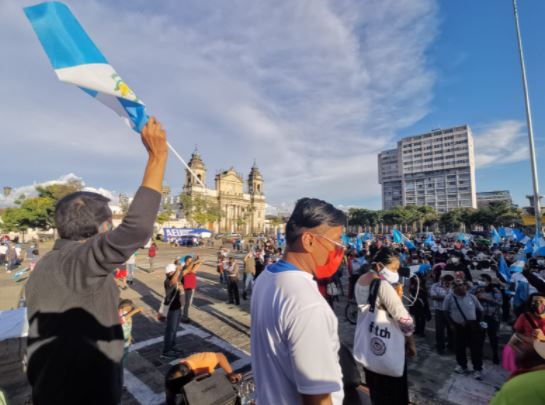 Guatemala ha sido escenario de manifestaciones contra la corrupción luego de la destitución Juan Francisco Sandoval. (Foto Prensa Libre: María José Bonilla)