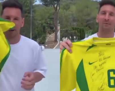 Roberto Carlos le regaló una camiseta firmada a Lionel Messi y el argentino le agradeció así