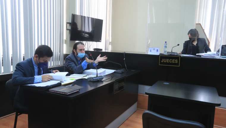 Audiencia en el Juzgado de Mayor Riesgo D de Dennis Billy Herrera Arita, vinculado al caso Comisiones Paralelas 2020. (Foto Prensa Libre: Juan Diego González)