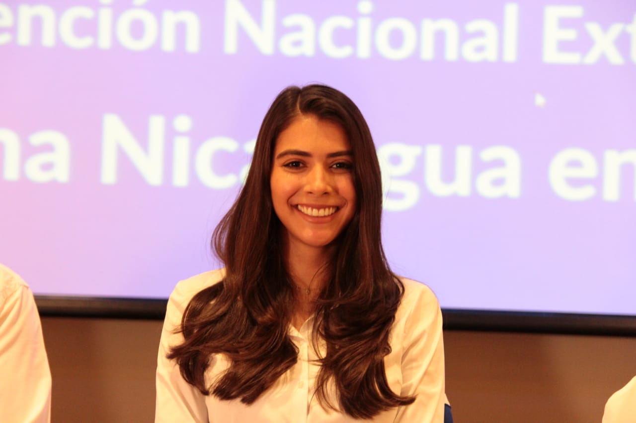 Berenice Quezada, de 27 años, buscaba participar en las elecciones presidenciales de Nicaragua con la agrupación Alianza Ciudadanos por la Libertad. (Foto Prensa Libre: CxLibertad)
