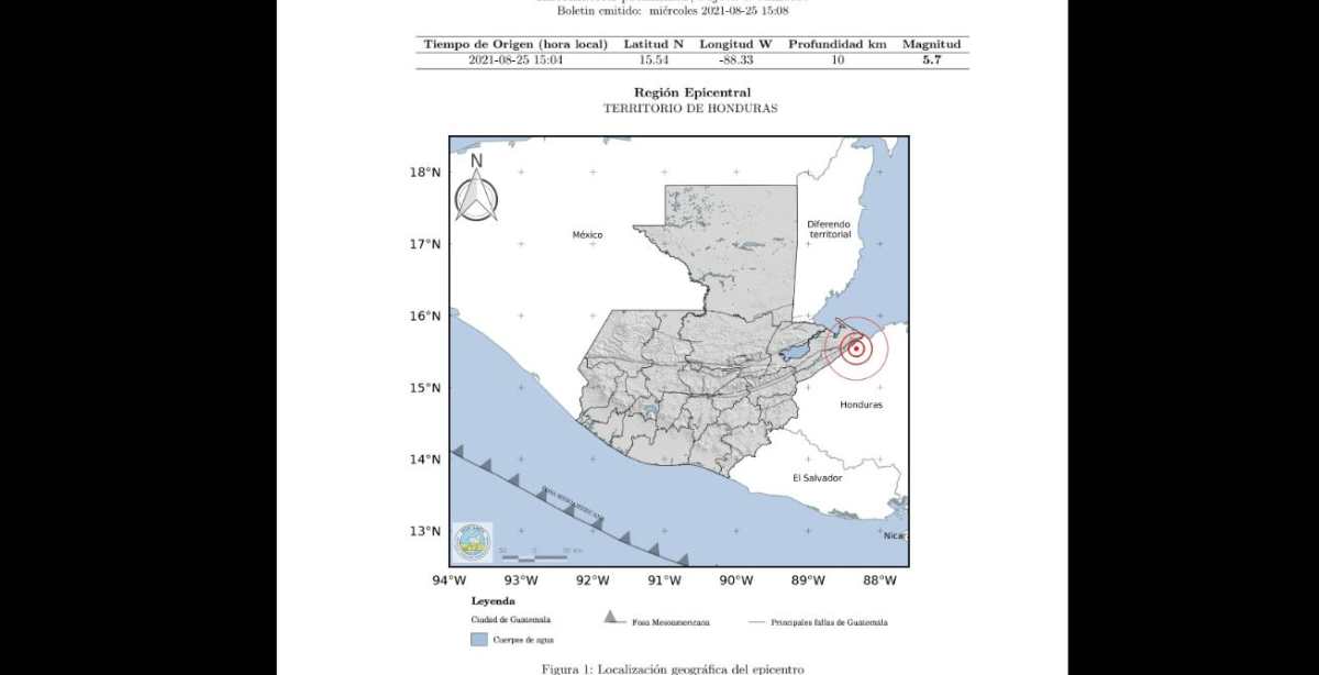 Temblor de 5.7 grados sacude varias regiones de Guatemala
