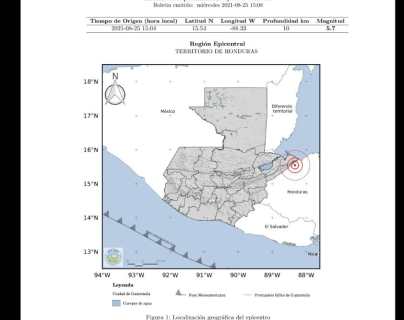 Temblor de 5.7 grados sacude varias regiones de Guatemala