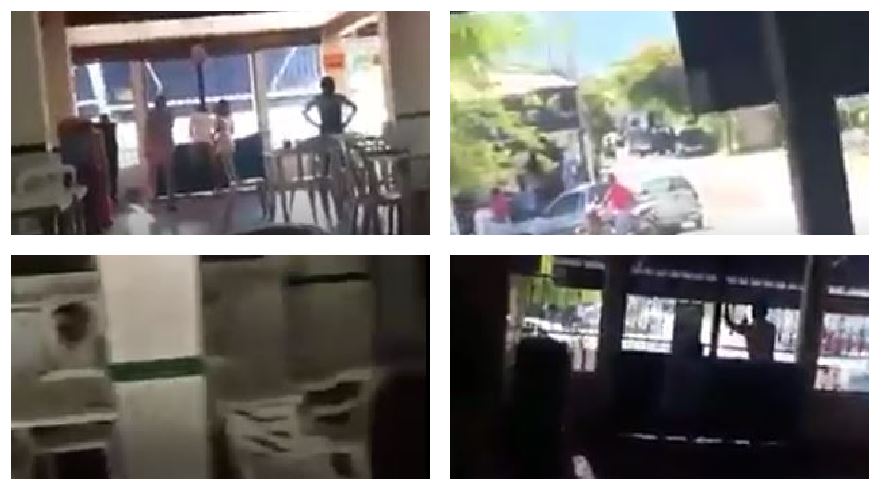 Empleados y comensales de un restaurante vivieron momentos de pánico por una balacera afuera del establecimiento de Iguala, Guerrero. (Foto Prensa Libre: Facebook)